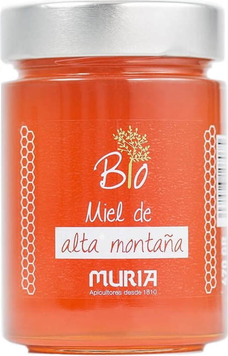 Bio Heidehonig von MURIA in 470 g Glas, cremig und natürlich, ideal für Honigliebhaber, mit aromatischem Heidekrautgeschmack.