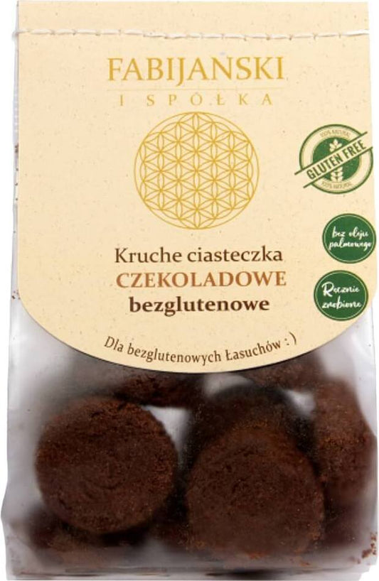 Glutenfreies Schokoladengebäck von FABIJAŃSCY, BIO, 100 g, frisch gebacken, mit Schokoladenstücken, appetitlich präsentiert
