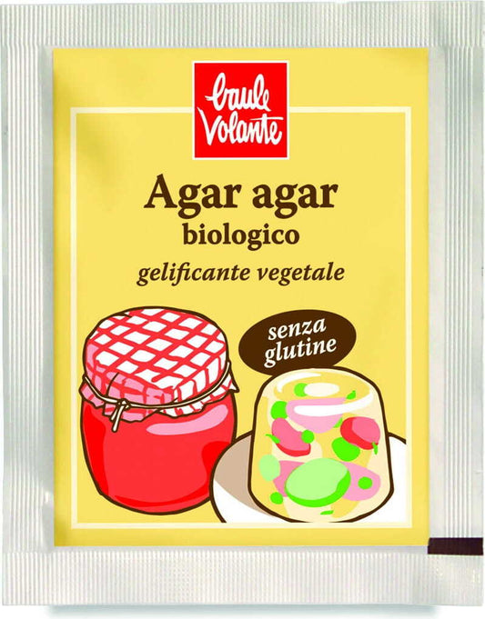 Bio-Agar glutenfrei von ECOR, 2 x 2 g, in Packung mit Agar-Pulver für vegetarische Gerichte.