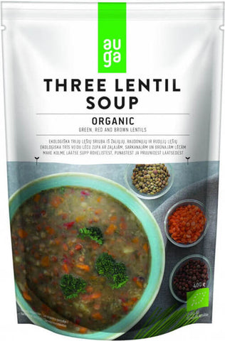 Drei-Linsen-Suppe mit grünen, roten und braunen Linsen BIO 400 g AUGA
