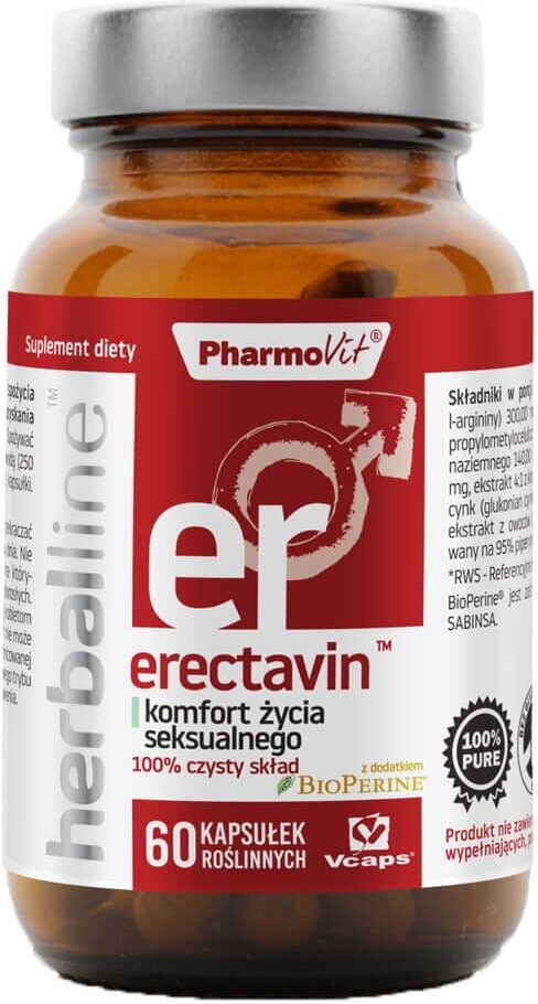 Erectavin mit Zusatz von Bioperin 60 Kapseln vcaps PHARMOVIT HERBALLINE
