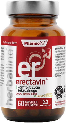 Erectavin mit Zusatz von Bioperin 60 Kapseln vcaps PHARMOVIT HERBALLINE
