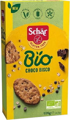 Schoko Bisco Kekse mit Hafer und Schokolade glutenfrei BIO 105 g SCHÄR