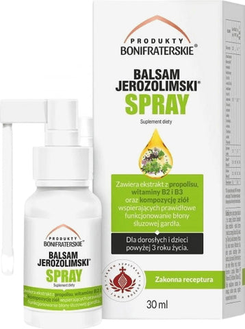 Jerusalem Lotion Spray Propolis Vitamin B2 B3 und Kräuterzusammensetzung 30 ml BONIFRATER PRODUKTE