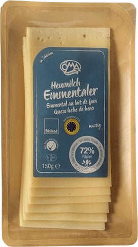 Emmentaler Käsescheiben BIO (45% Fett in Trockenmasse) 150 g - OMA