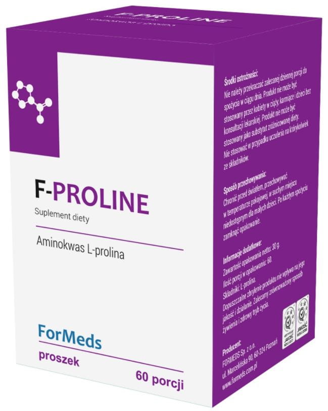 F - Prolin L - Prolin 500 mg 60 Portionen 30 g FORMEDS Hoofdafbeelding