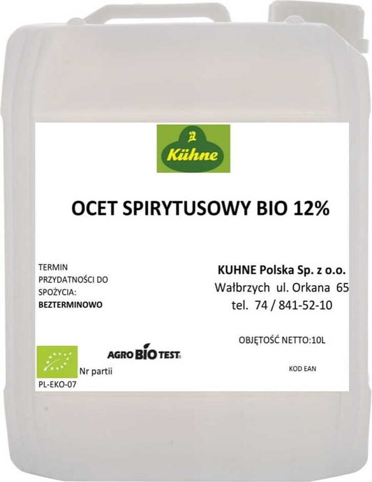 Bio Branntweinessig 12% in 10L Kanister, ideal für Gastronomie, von BIO PLANET, zeigt den Essigbehälter.