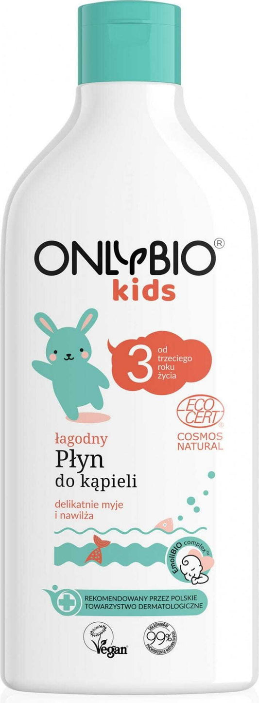 Badelotion für Kinder ab 3 Jahren, biogo Eco, 500 ml Flasche mit kindgerechtem Design, natürliche Inhaltsstoffe