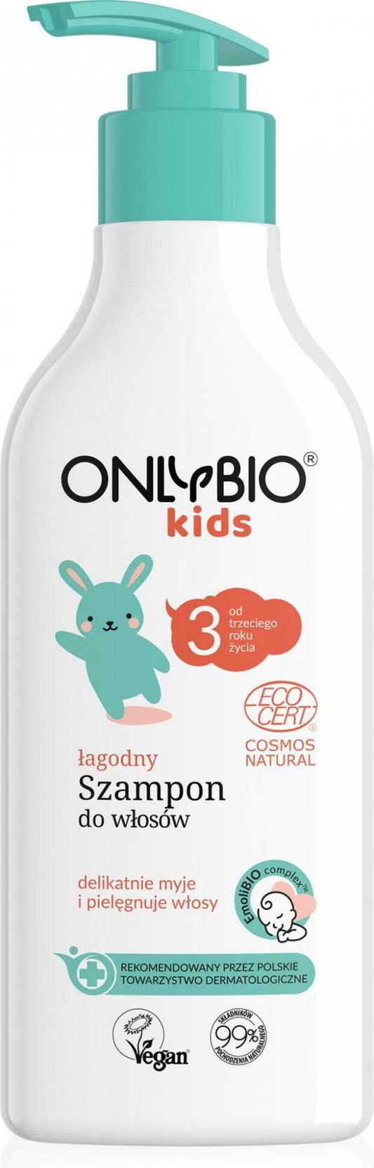 Kinder-Haarshampoo von biogo für Kinder ab 3 Jahren, 300 ml, umweltfreundliche Bio-Formel in Flasche