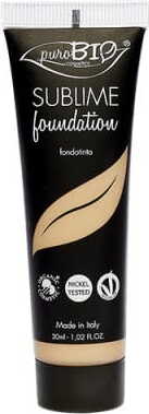 Mattierende, deckende PuroBIO Eco Foundation Sublime 04 in neutraler Farbe, ideal für ein natürliches Make-up.
