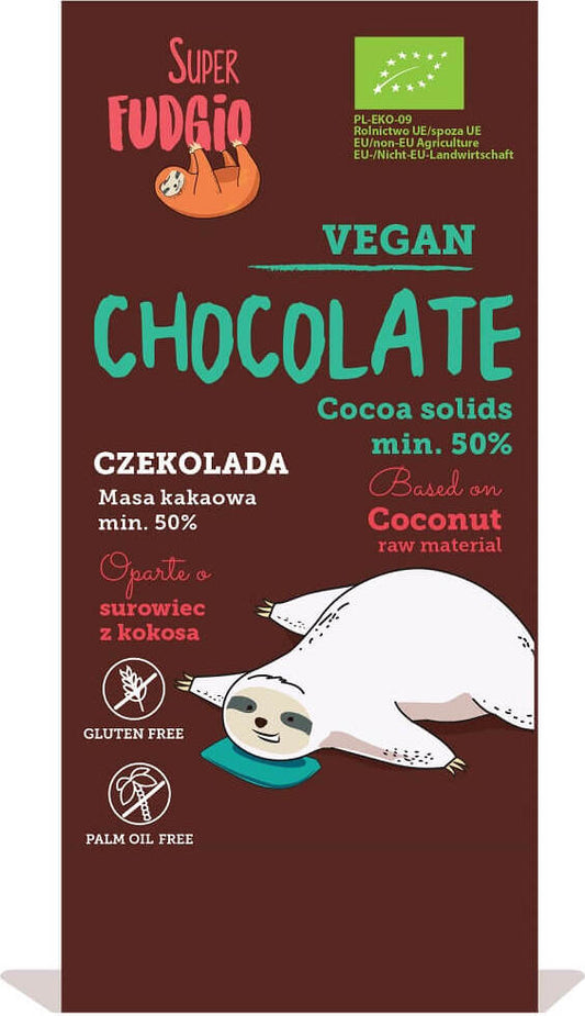 Glutenfreie Kokosschokolade BIO 80 g - SUPER FUDGIO