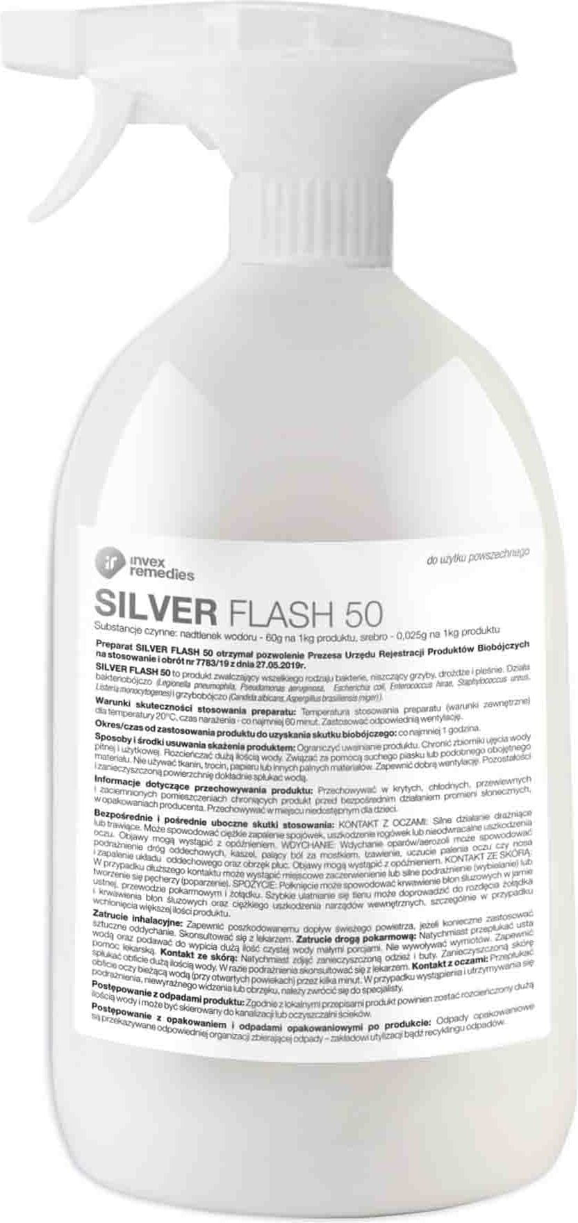 Silver Flash 50 bakterizides Spray, Desinfektion 500 ml INVEX REMEDIES