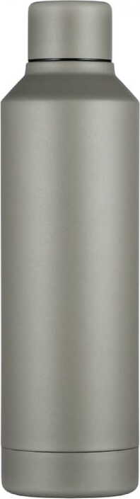 Edelstahl-Thermoflasche von ECOFFEE CUP, 500 ml, in Grau, mit doppelwandigem Isolationsdesign für heiße und kalte Getränke.