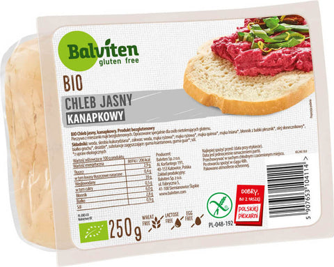 Glutenfreies leichtes Sandwichbrot BIO 250 g - BALVITEN