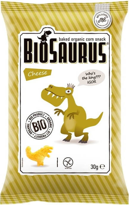 Dinosaurier Mais Chips mit Käsegeschmack glutenfrei BIO 30 g CIBI