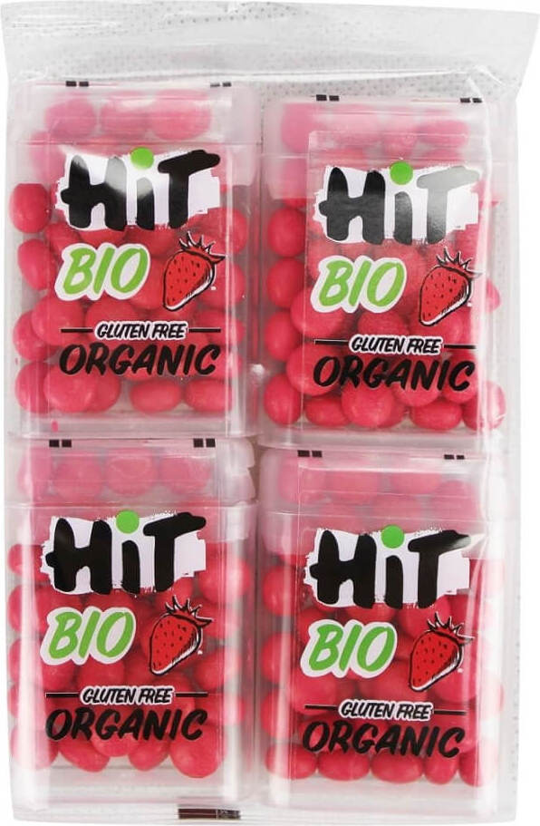 Dragees mit Erdbeergeschmack glutenfrei BIO 4 x 15 g - HIT
