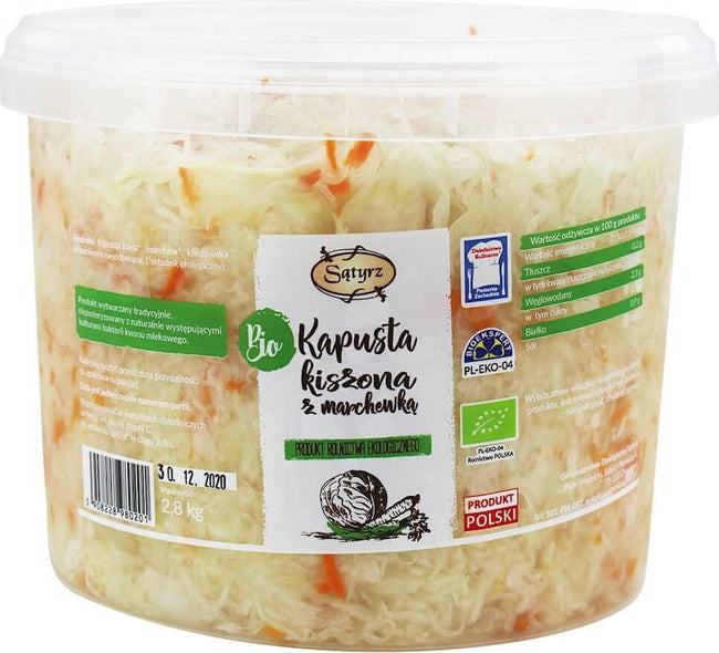 Sauerkraut mit Karotten BIO 28 kg (Eimer) - SĄTYRZ Hover Image