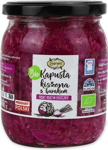 Sauerkraut mit Rote Beete BIO 450 g - SĄTYRZ