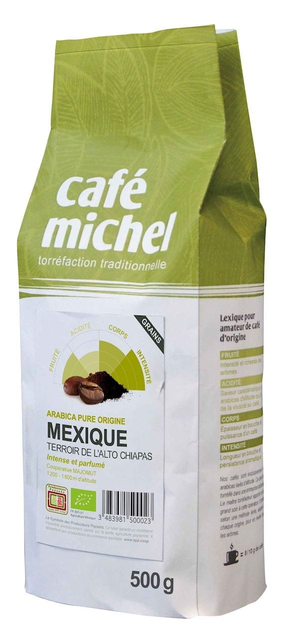 Arabica-Kaffeebohnen Mexiko BIO 500 g - CAFE MICHEL