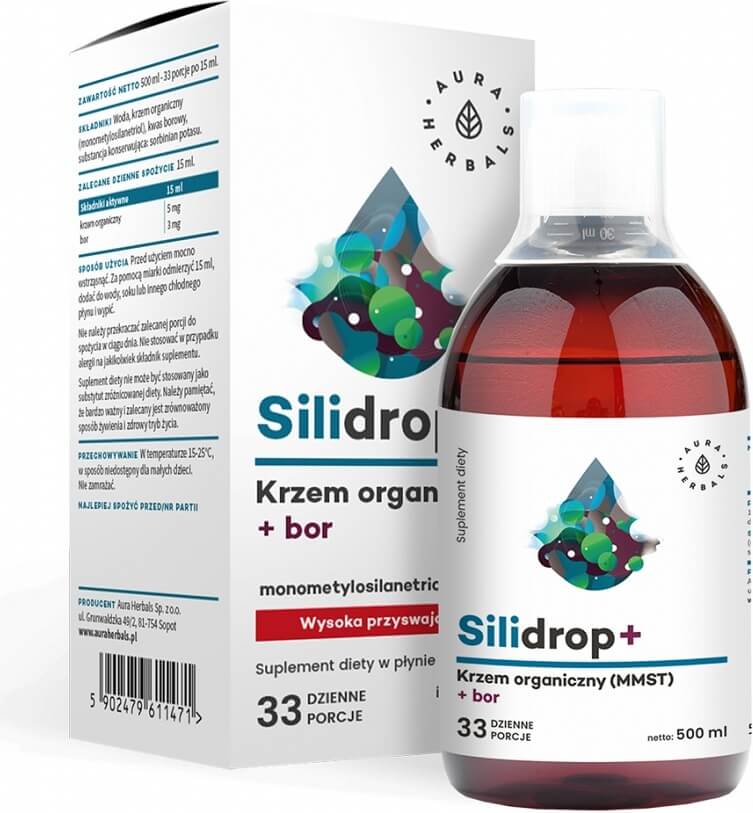 Silidrop organisches Silizium + Bor 500ml AURA HERBALS