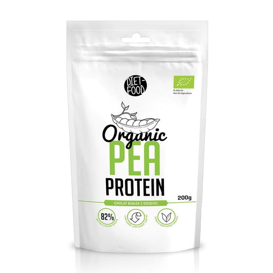 Bio-Erbsenprotein von DIET FOOD in 200 g Dose, nährstoffreiches pflanzliches Protein für gesunde Ernährung, produktbild