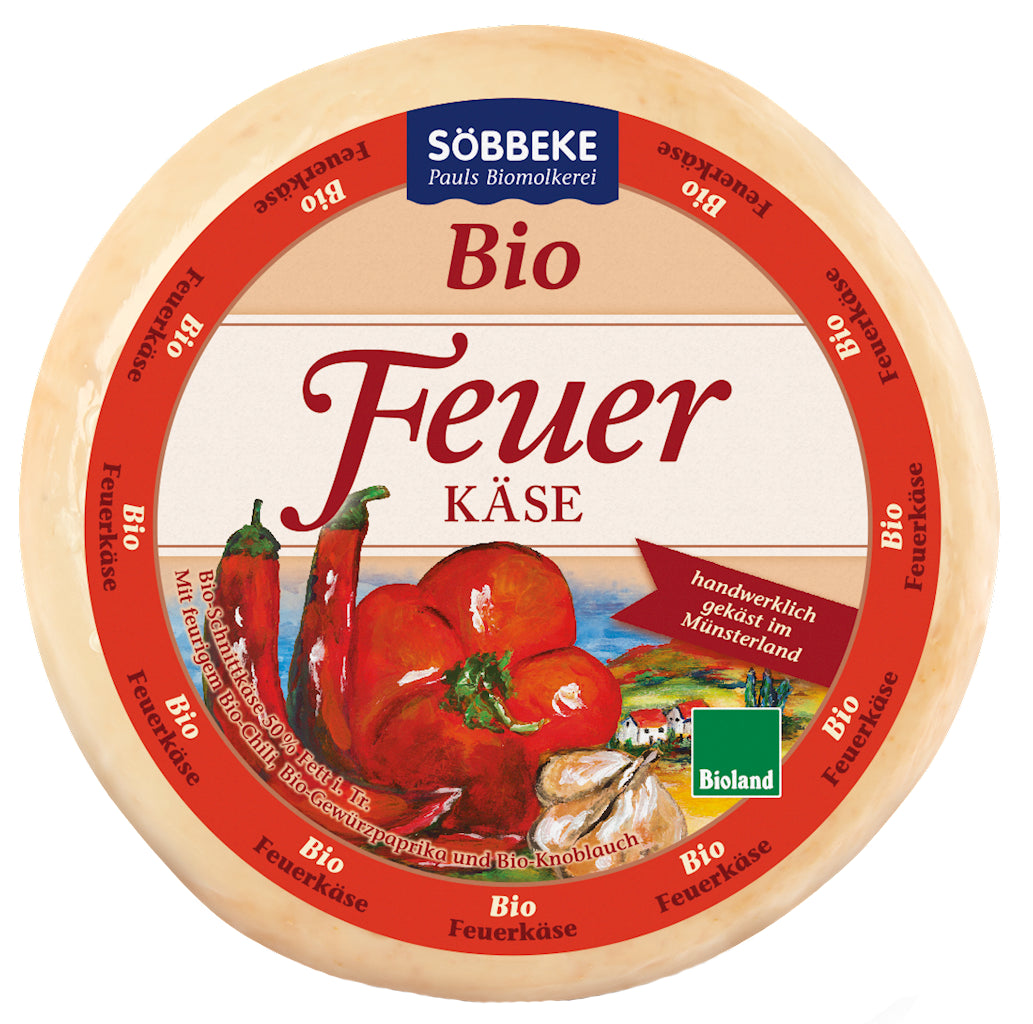 Mit Feuerkäse gereifter Käse (50% Fett in der Trockenmasse) BIO (ca. 45 kg) - SOBBEKE