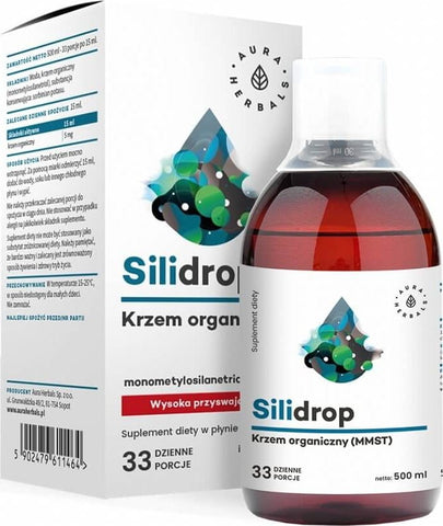 Organisches Silizium Silidrop mmst Silizium g5 Flüssigkeit 500 ml AURA HERBALS