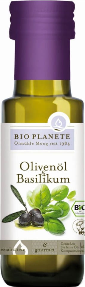 Olivenöl mit Basilikum BIO 100 ml - BIO PLANETE