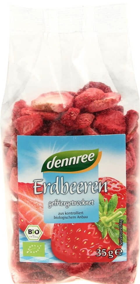 Gefriergetrocknete Erdbeeren BIO 35 g - DENNREE