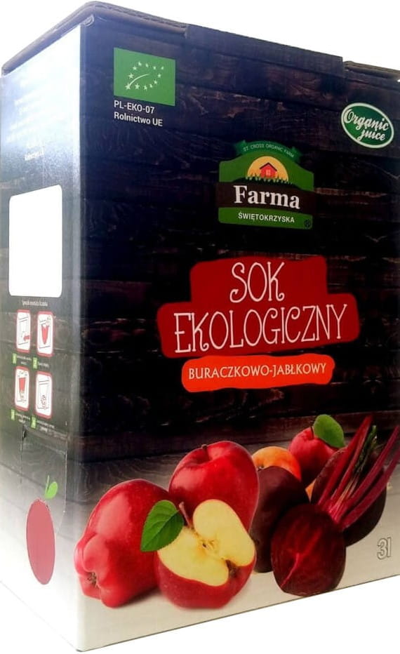 Rote-Bete-Apfelsaft BIO 3 L - FARMA ŚWIĘTOKRZYSKA