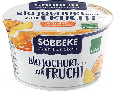 Joghurteingang Pfirsich - Maracuja 38% Fett BIO 200 g - SOBBEKE