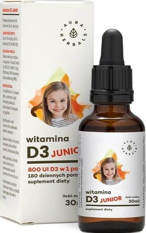 Vitamin D3 junior 800 ui 30 ml AURA HERBALS Hover Image