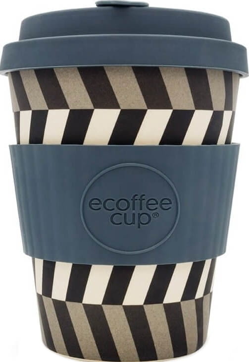 Bambus- und Maisfaser Becher von ECOFFEE CUP mit "Schau mir in die Augen" Aufdruck, 350 ml, nachhaltiger Kaffeebecher