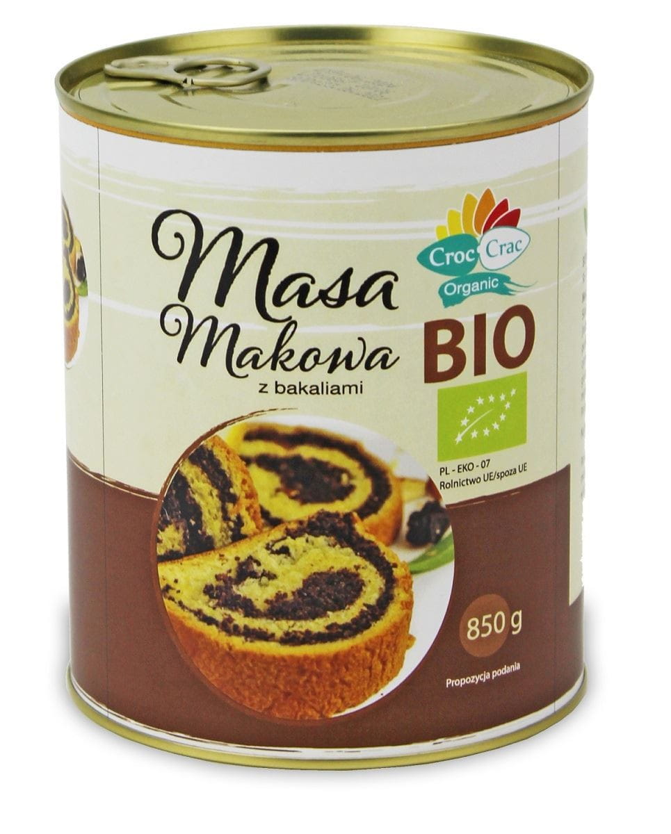 Mohnmasse mit Nüssen und Trockenfrüchten BIO 850 g (Dose) - CROC - CRAC Hlavní obrázek produktu