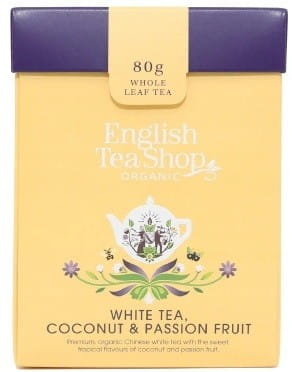 Weißer Tee, bestreut mit Kokosnuss und Maracuja BIO 80 g ENGLISH TEA SHOP