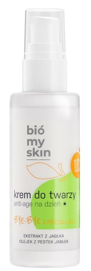 Anti-Age-Gesichtscreme für den Tag von EKOWITAL, 50ml, Bio, sichtbare Textur und Verpackung auf weißem Hintergrund