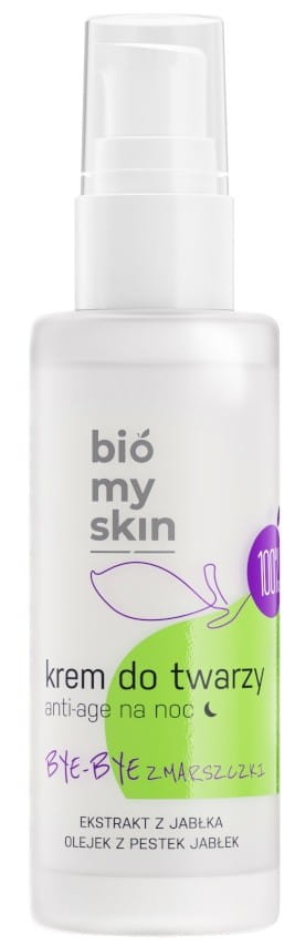 Anti-Age-Gesichtscreme von EKOWITAL, nächtliche Pflege, BIO, 50 ml, cremige Textur, für reife Haut
