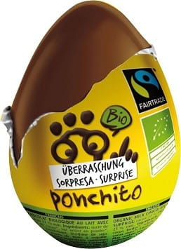 Eier-Überraschungsschokolade fair gehandelt glutenfrei BIO 20 g - PONCHITO