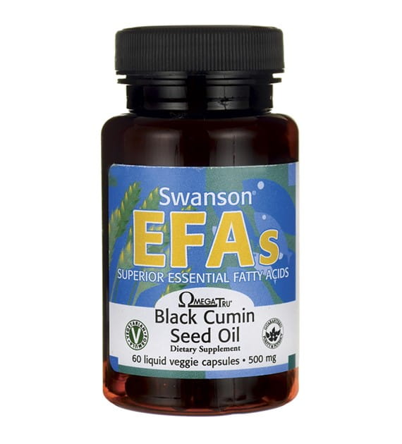 Schwarzkümmelöl 500mg Schwarzkümmelöl Vitamin E 60 Kapseln von SWANSON Hover Image