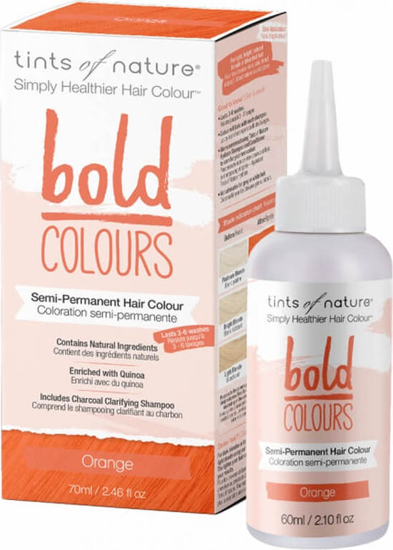 Semi-permanente Haarfarbe in kräftigen Farben – orange TINTS OF NATURE