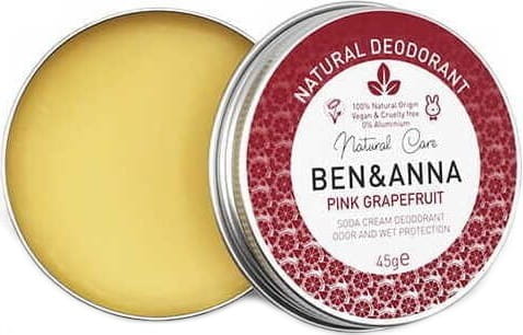 Biogo Pink Grapefruit Deodorant Creme von BEN & ANNA, 45 g, cremige Textur, frisch-fruchtiger Duft, natürliche Pflege