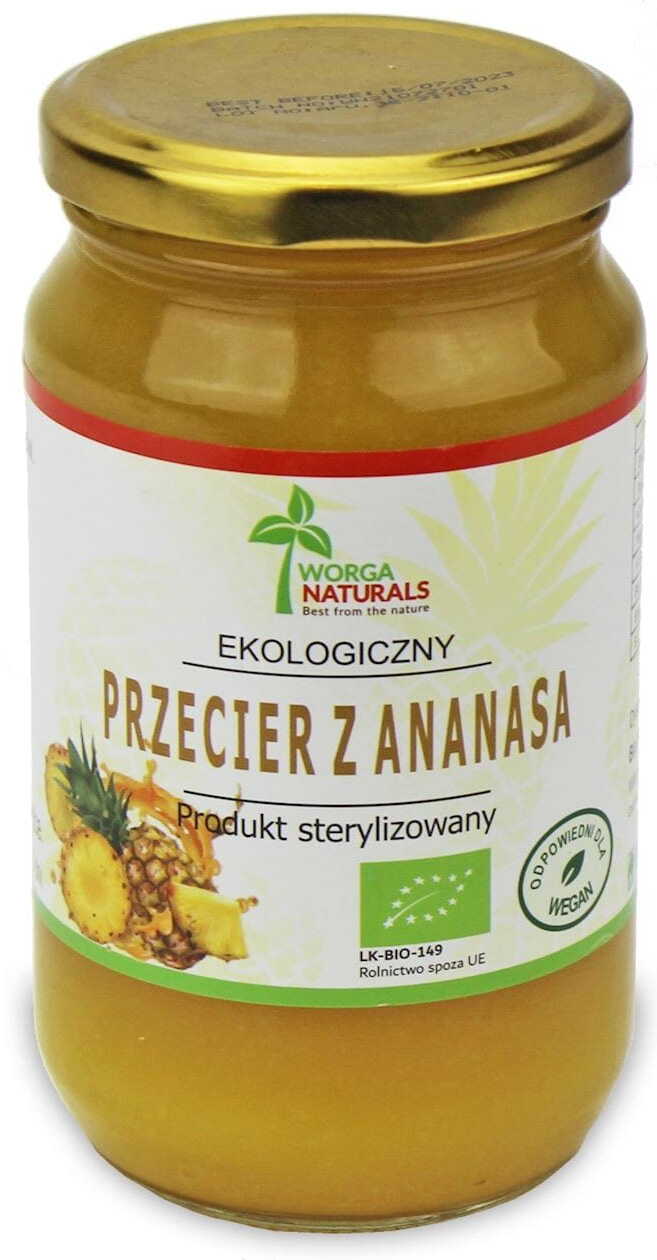 Ananaspüree BIO 370 g (Glas) - WORGA NATURALS