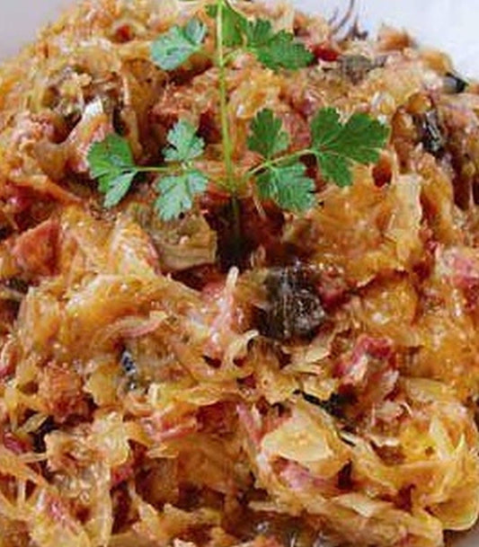 Bigos BIO 400 g von PRODUKTY KLASZTORNE, authentischer polnischer Sauerkraut- und Fleisch-Eintopf in Dose