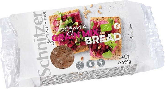 Vollkorn-Schnittbrot von SCHNITZER, glutenfrei, BIO, 250 g, frisch geschnitten, knusprige Kruste, rustikale Optik