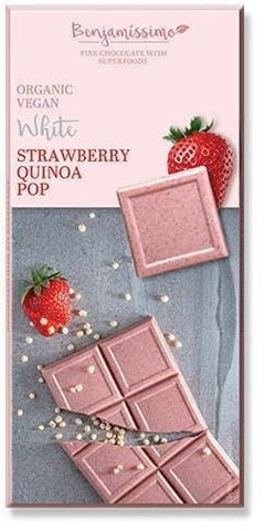 Vegane Erdbeerschokolade mit Quinoa BIO 70 g BIOBENJAMIN