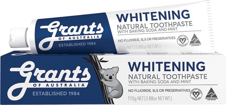Natürliche Whitening-Zahnpasta ohne Fluorid GRANTS OF AUSTRALIA