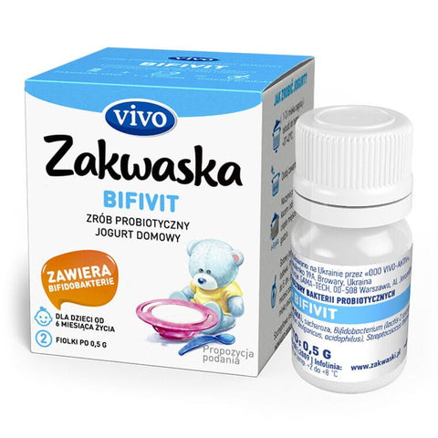 Hausgemachter Joghurt Bifivit Lebende Bakterienkulturen Probiotische Packung 2 x 05g QUELLE VIVO