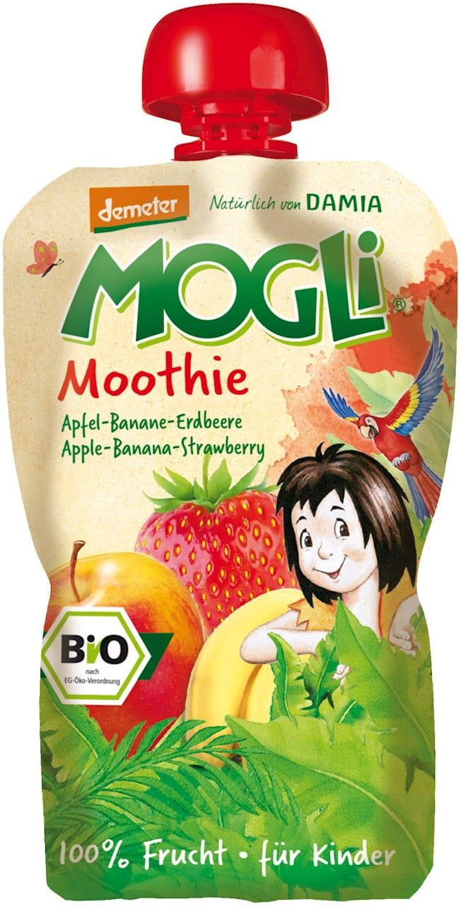 Moothie - Apfelpüree mit Banane und Erdbeere 100% Frucht ohne Zuckerzusatz BIO 100 g - MOGLI