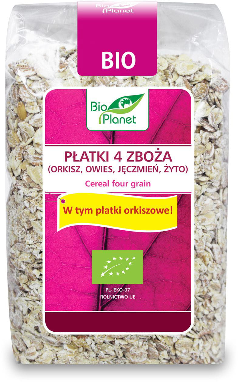 Flocken 4 Cerealien (Dinkel Hafer Gerste Roggen) BIO 300 g - BIO PLANET Hauptbild