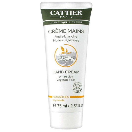 CATTIER Handcreme für trockene Haut, 75 ml, EKO, cremige Textur in einer weißen Tube